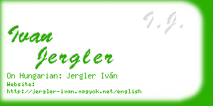 ivan jergler business card